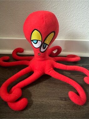 SLEEPY OCTOPUS LIMITED EDITION PLUSH STUFFED ANIMAL MARCOART RED